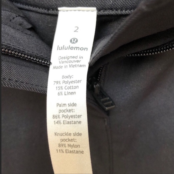 LULULEMON BLACK IN POWER SIDE POCKETS MR SHORTS - Picture 9 of 9